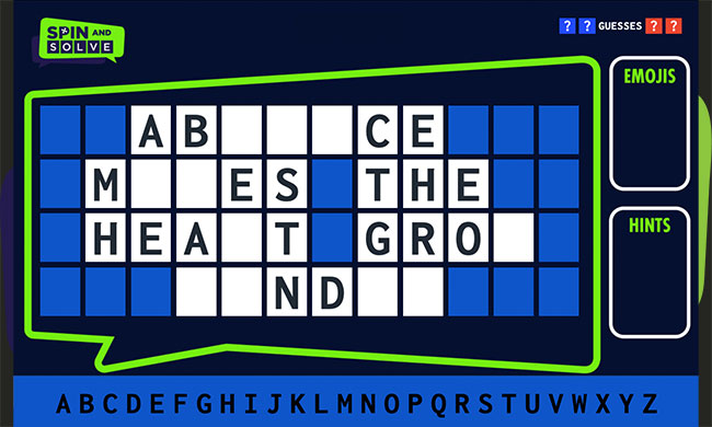 Spin-and-solve game wheel
